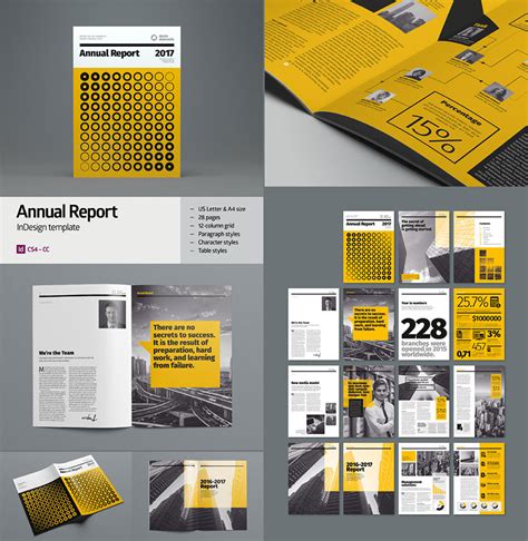 Creative Yearly Report Template for InDesign .